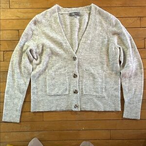 EUC Marled by Reunited Clothing Heather Gray V-Neck Cardigan